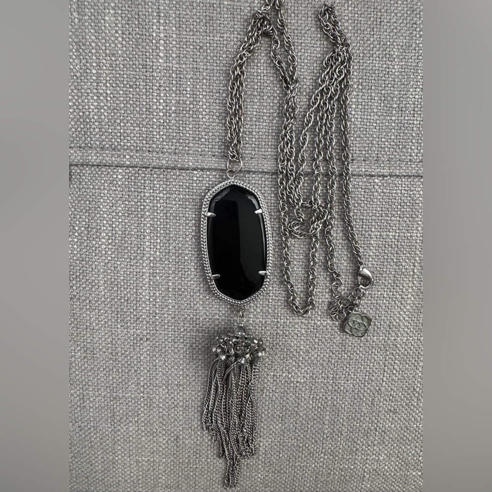 Kendra Scott Rayne Necklace
 Rhodium and Black